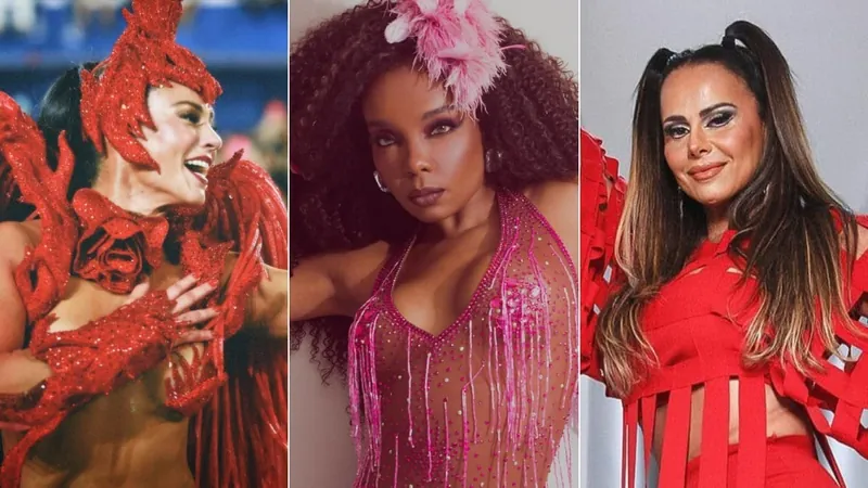 Paolla, Thelma e Vivi Araújo: Quem são as rainhas e musas do Carnaval do Rio