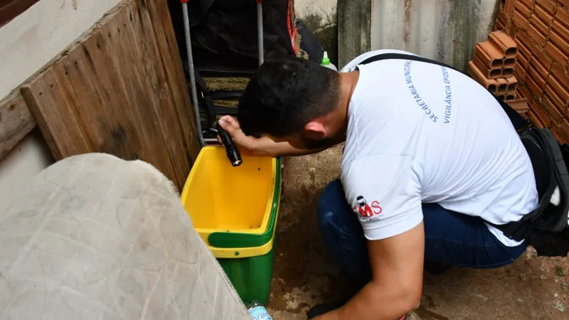 A cidade está em risco de surto de dengue