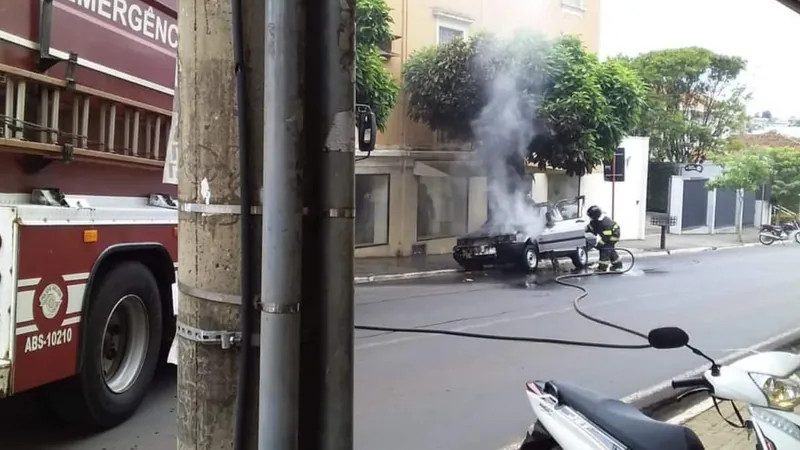 O incidente foi na área central de Jaú