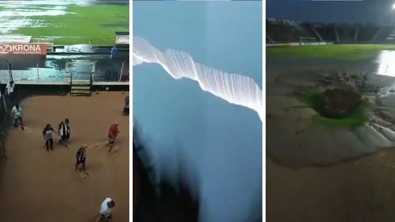 VÍDEO: Raio atinge o estádio da Inter de Limeira e viraliza nas redes sociais