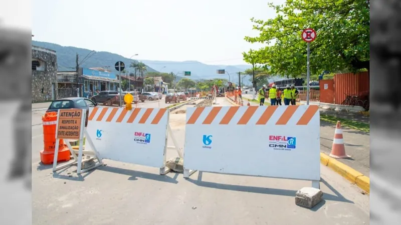 Obra da Sabesp irá alterar trânsito em Ubatuba nesta quinta (09)