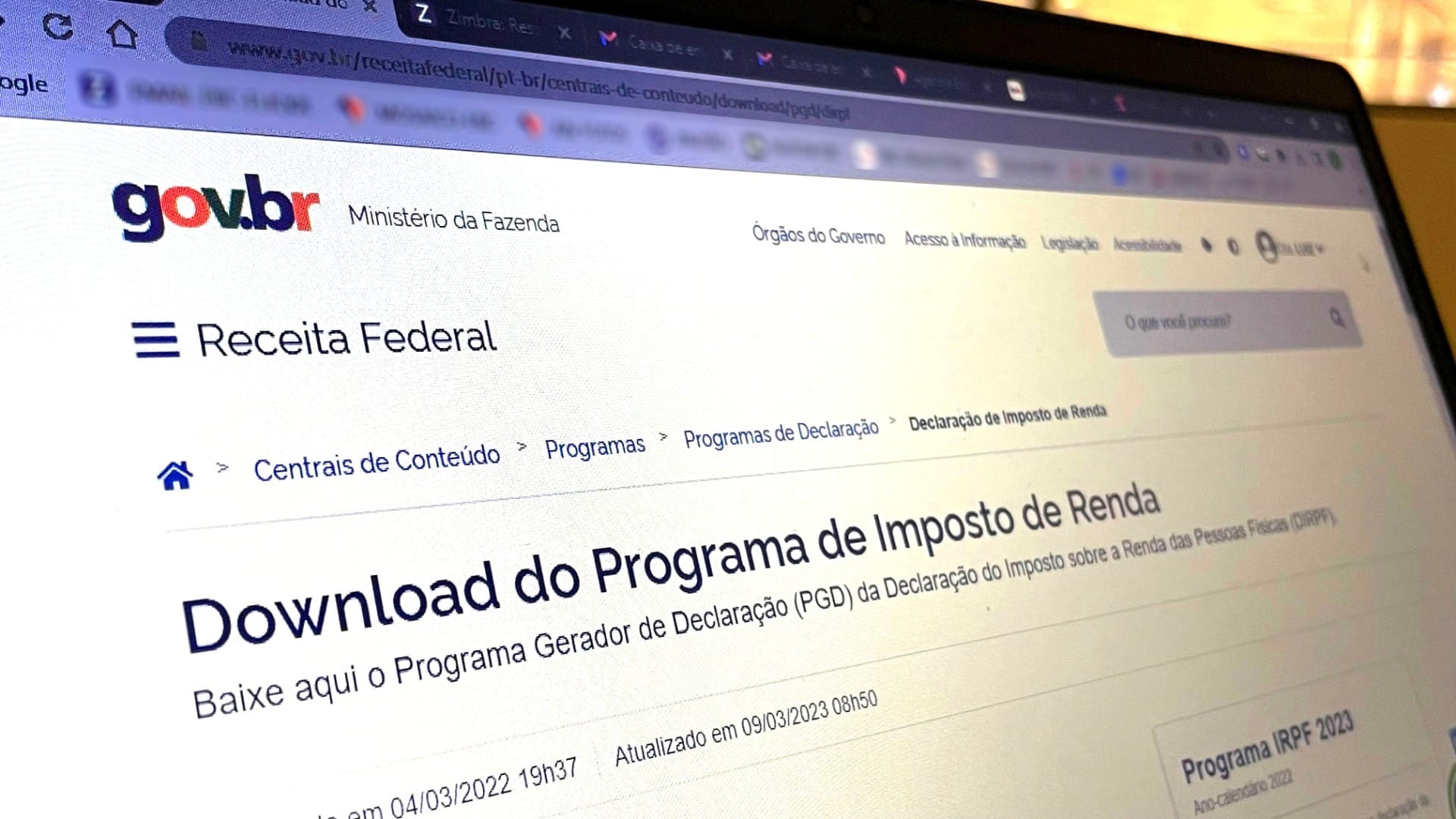 Imposto De Renda Veja Passo A Passo De Como Baixar Programa Da Receita Band