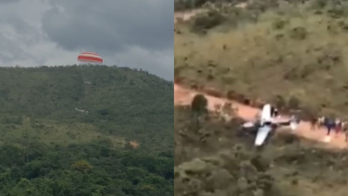 Avião cai em Sabará após pane; piloto conseguiu acionar paraquedas