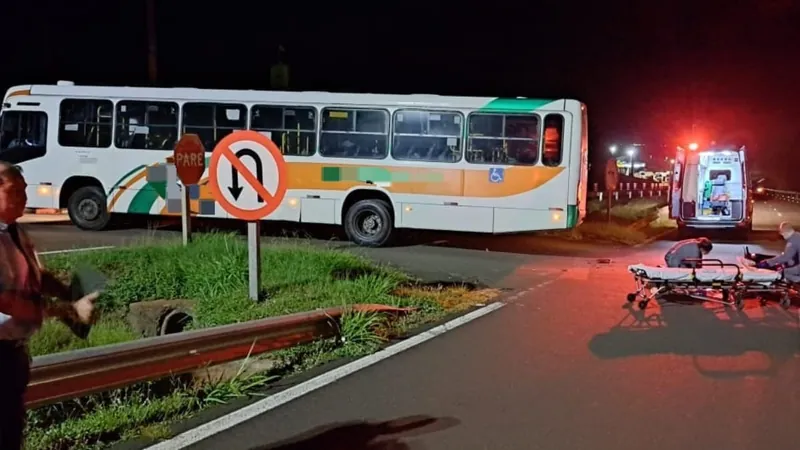 A vítima foi levada para o hospital da cidade