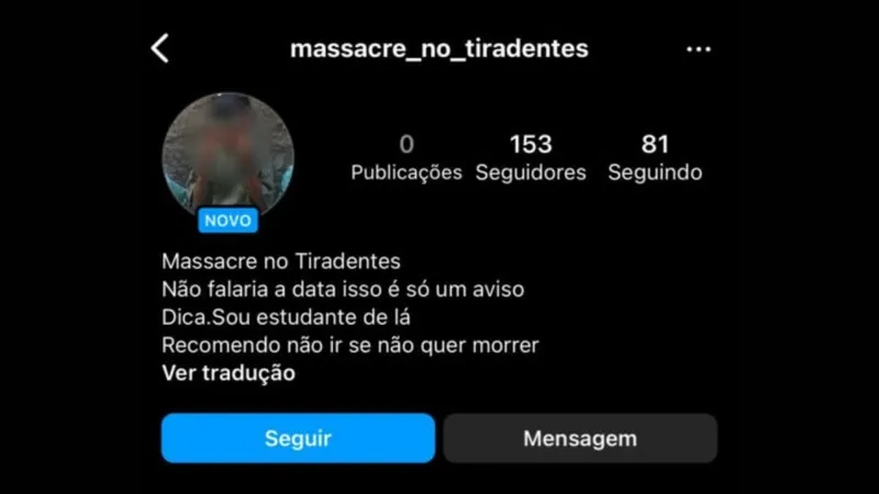 Polícia de Goiás apreende menor que criou perfil anunciando massacre em escola