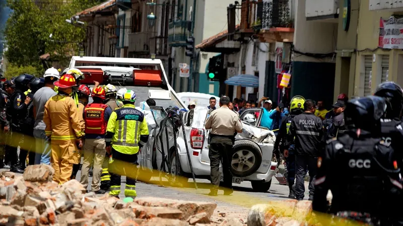Terremoto em Cuenca no Equador causou estragos
