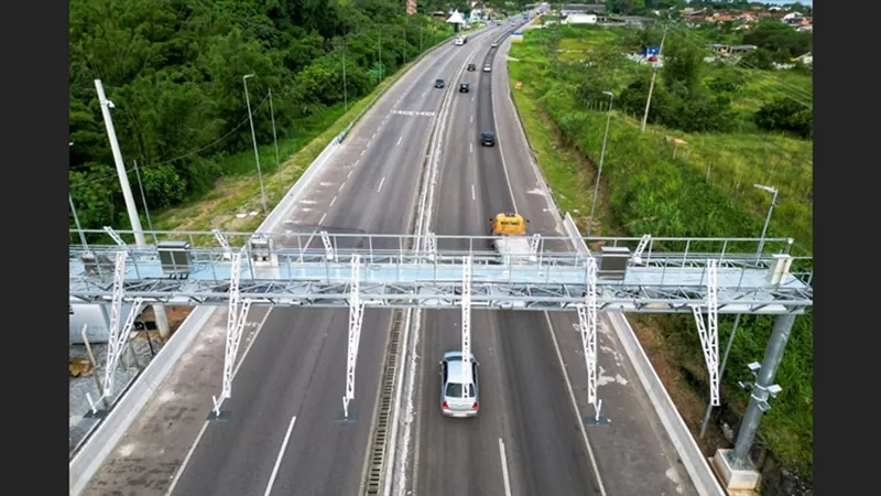 Cobrança da tarifa da BR-101 pelo sistema free flow começa a valer no dia 31