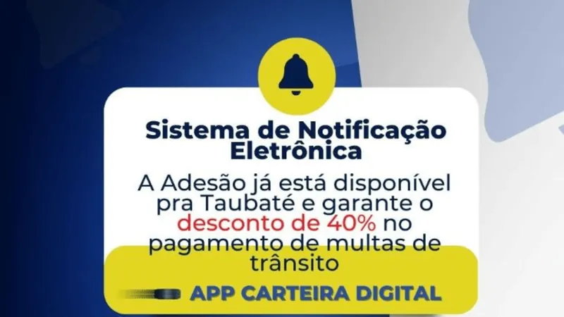 Pagamento de multas de trânsito pode ter 40% de desconto em Taubaté