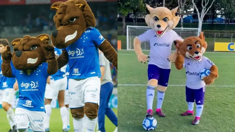 Raposão e Raposinho: Cruzeiro apresenta novos mascotes, e torcida protesta