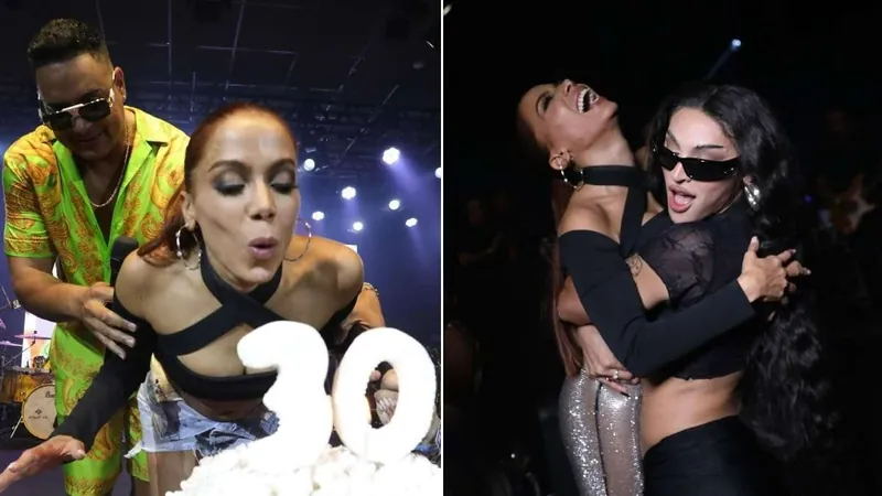 Rebolando até o chão e lista de famosos: Anitta celebra 30 anos em grande estilo