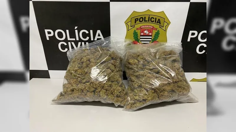 Homem é preso por tráfico de drogas com 3 kg de skunk dentro de casa