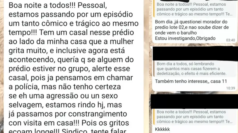 Gritos de casal deixam moradores de condomínio confusos: é briga ou amor demais?