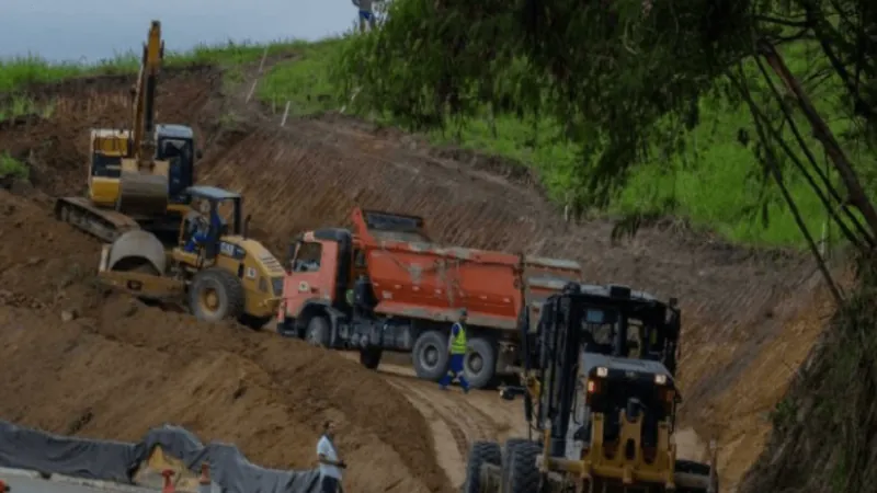 Obras do Contorno Sul da Tamoios avançam em São Sebastião