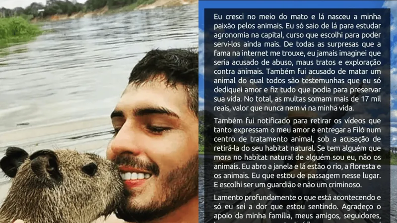 Ibama multa influenciador por causa de capivara