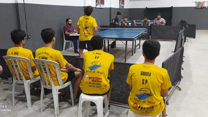 A equipe está nos Jogos Abertos da Juventude