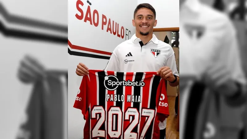 São Paulo anuncia renovação de contrato do volante Pablo Maia