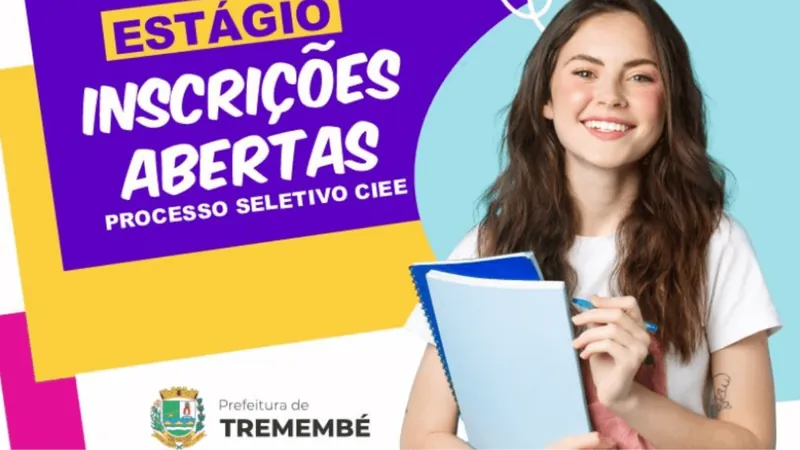 Tremembé abre 55 vagas de estágio para início imediato e cadastro reserva