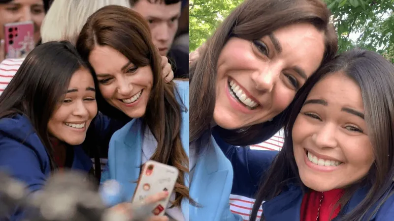 Brasileira consegue tirar selfie com princesa Kate Middleton