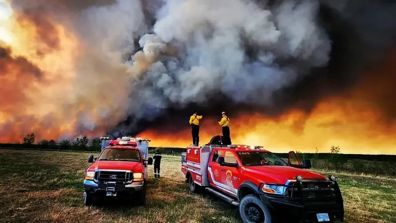 Fogo destrói grandes áreas no oeste do Canadá e população pode ter de evacuar