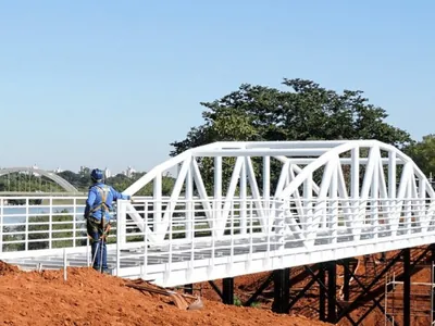 Parque do Lago 3 da Represa Municipal ganha nova ponte em Rio Preto