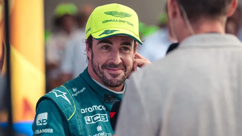 Fernando Alonso (Aston Martin) em entrevista no GP de Miami 2023