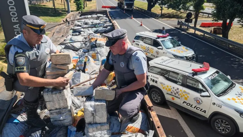 Pelo menos meia tonelada de droga foi apreendida