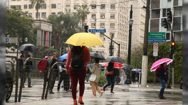 Semana será com chuva no Centro-Sul do Brasil e temperaturas amenas