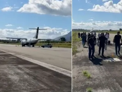 Minas: passageiros deixam avião às pressas após alarme falso de incêndio