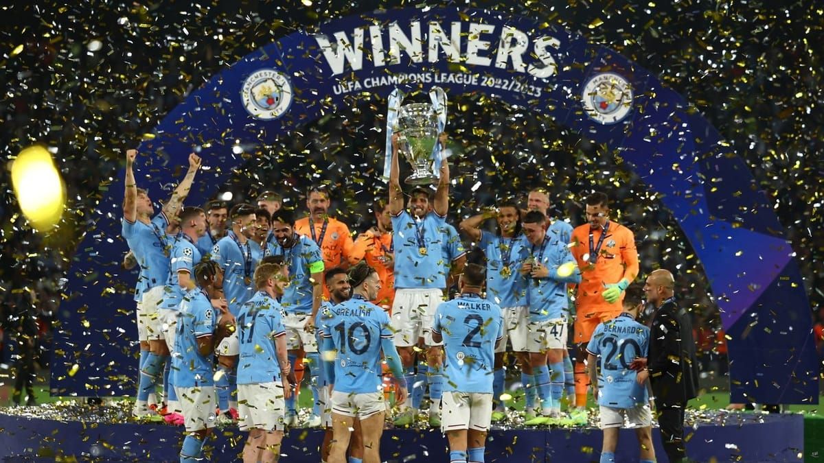 GOAL Brasil on X: O Manchester City é campeão da UEFA Champions League! 🎆  Com a vitória por 1 a 0 contra a Inter, o clube inglês garante sua primeira  taça! 🏴󠁧󠁢󠁥󠁮󠁧󠁿🏆