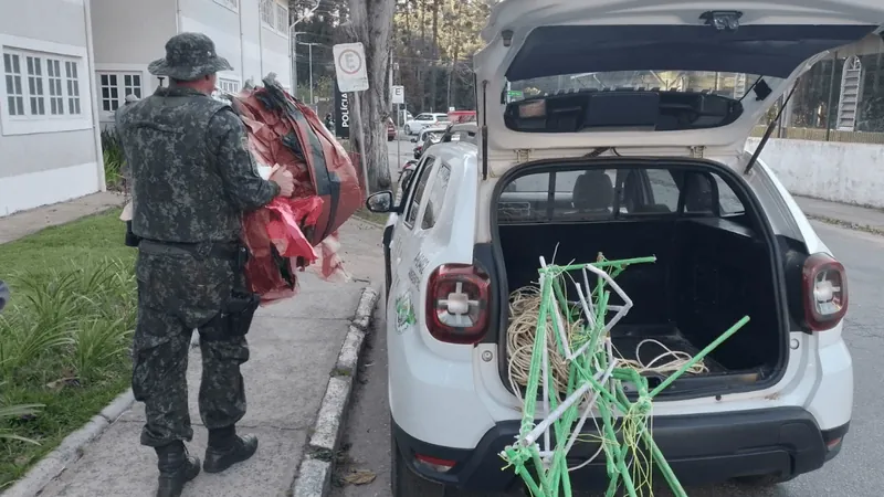 Três homens são autuados em R$20 mil por soltar balão em São Bento do Sapucaí