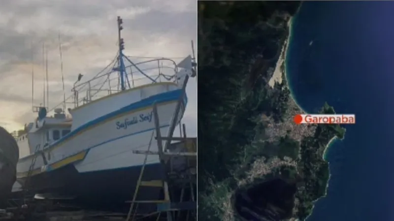 Cinco tripulantes de barco que naufragou em SC são resgatados