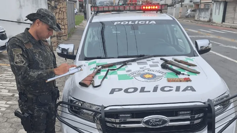 PM Ambiental prende homem por porte ilegal de arma de fogo em Guaratinguetá