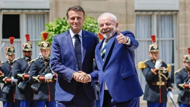 Em Paris, Lula e Macron falam sobre acordo UE-Mercosul e guerra na Ucrânia