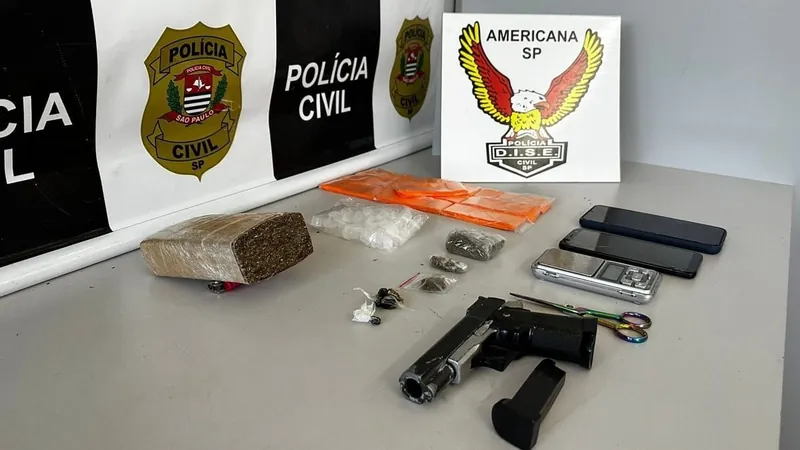 Polícia apreende drogas na casa de um jovem de 20 anos em Americana