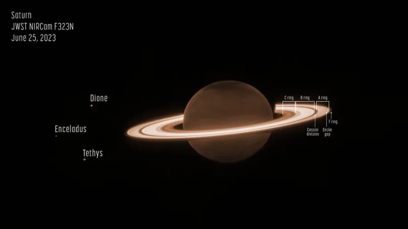 Nasa divulga foto inédita dos anéis luminosos do planeta Saturno