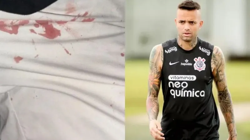 Luan, do Corinthians, publica foto com manchas de sangue após agressão