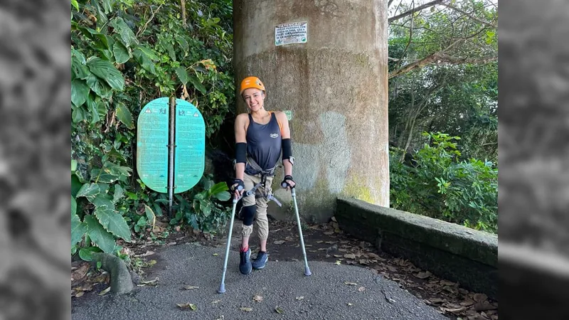 Jornalista Jéssica Paula é a primeira mulher paraplégica a escalar Pão de Açúcar