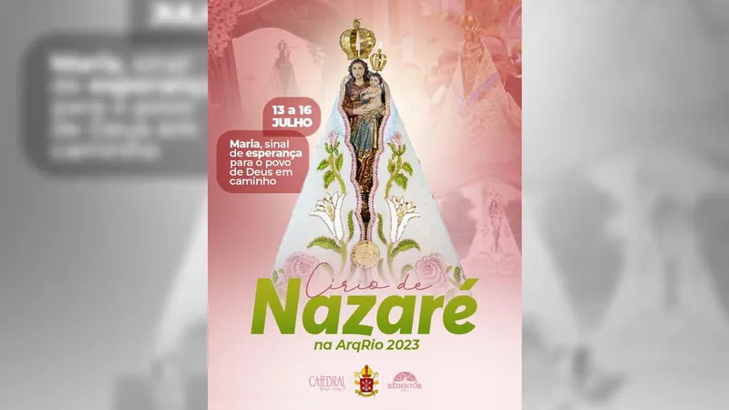 Imagem Peregrina de Nossa Senhora de Nazaré vai ficar no Rio até domingo