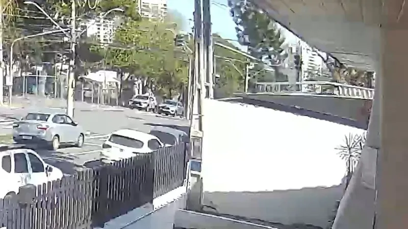 Vídeo mostra momento exato em que árvore cai em carro de autoescola em SJC