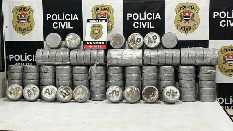 Polícia Civil prende homem com 100 tijolos de cocaína em São Paulo