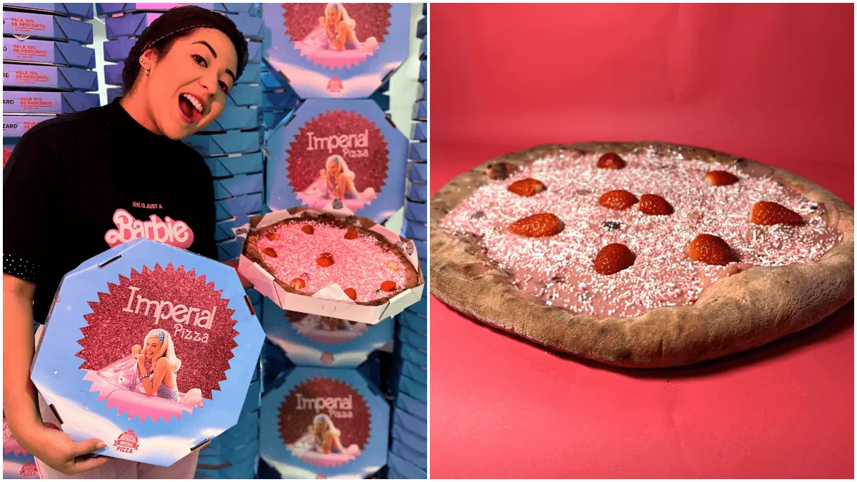 Pizza da barbie 💗👱‍♀️🎀#barbiegirl #barbie #pizza #pizzadoce #pizzap