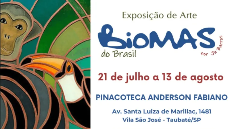 Pinacoteca de Taubaté recebe exposição "Biomas do Brasil"