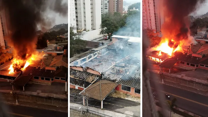 Incêndio atinge pizzaria em Jundiaí