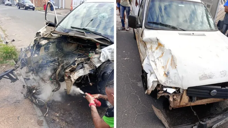 Motorista bate carro roubado, destrói muro e deixa dois feridos em Campinas