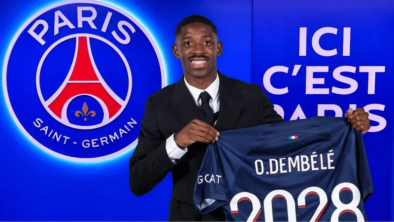 PSG anuncia contratação do atacante Dembélé até 2028