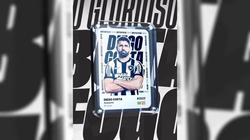 Botafogo anuncia o atacante Diego Costa como novo reforço