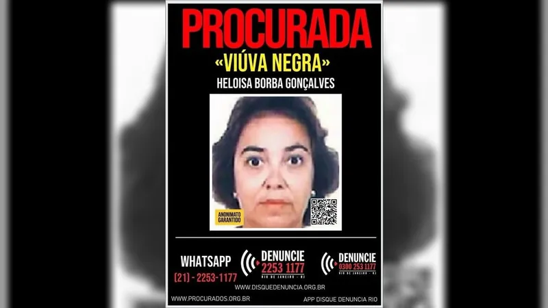 Disque Denúncia atualiza cartaz e pede informações sobre 'Viúva Negra'