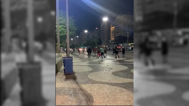 Vídeo: Torcedores do Flamengo e do Olimpia se envolvem em briga na Zona Sul