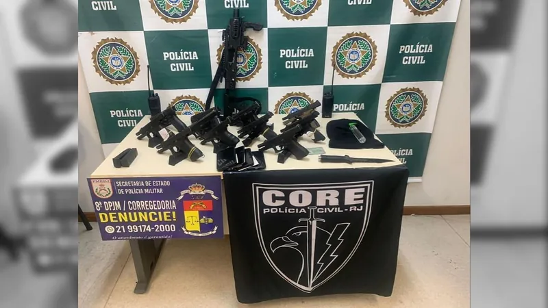 11 armas de fogo e três milicianos são apreendidos em Campo Grande