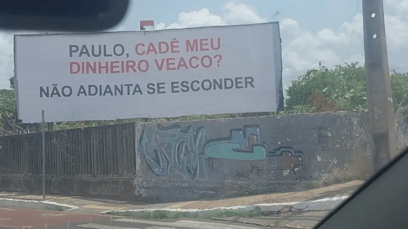 Homem espalha outdoors cobrando dívida no Piauí